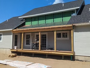 Dark Horse Construction structural framing on a Northern Vermont build