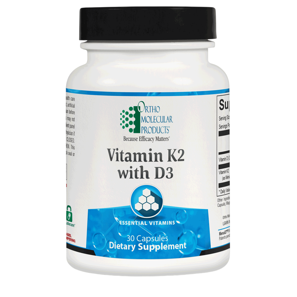 Ortho Molecular Products Vitamin K2 with D3 supplement bottle