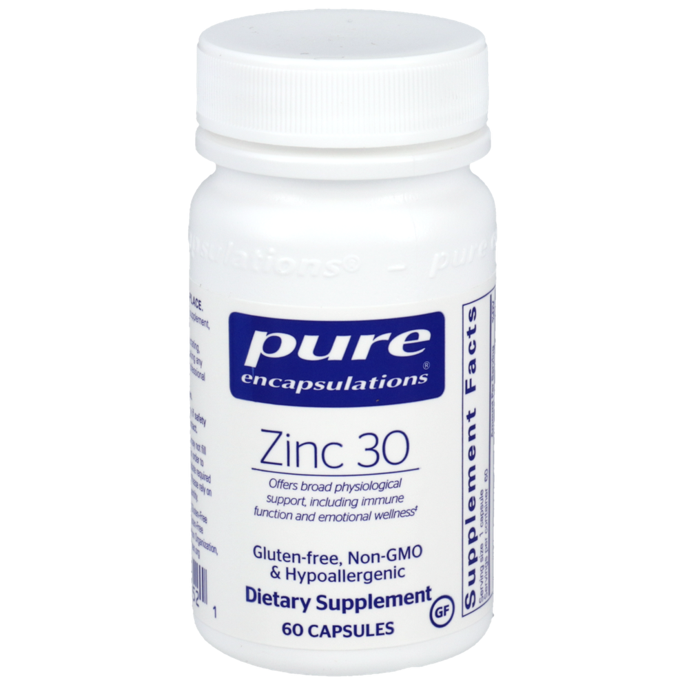 Pure Encapsulations Zinc 30 supplement bottle