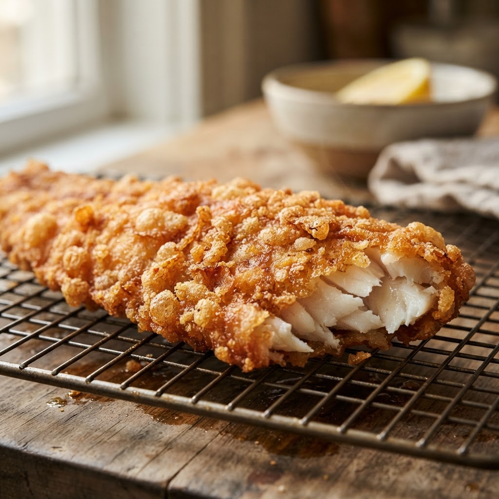 Crispy Snapper & Smoked Gouda Grits — process