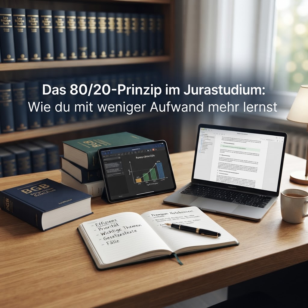 Das 80/20-Prinzip im Jurastudium: Wie du mit weniger Aufwand mehr lernst