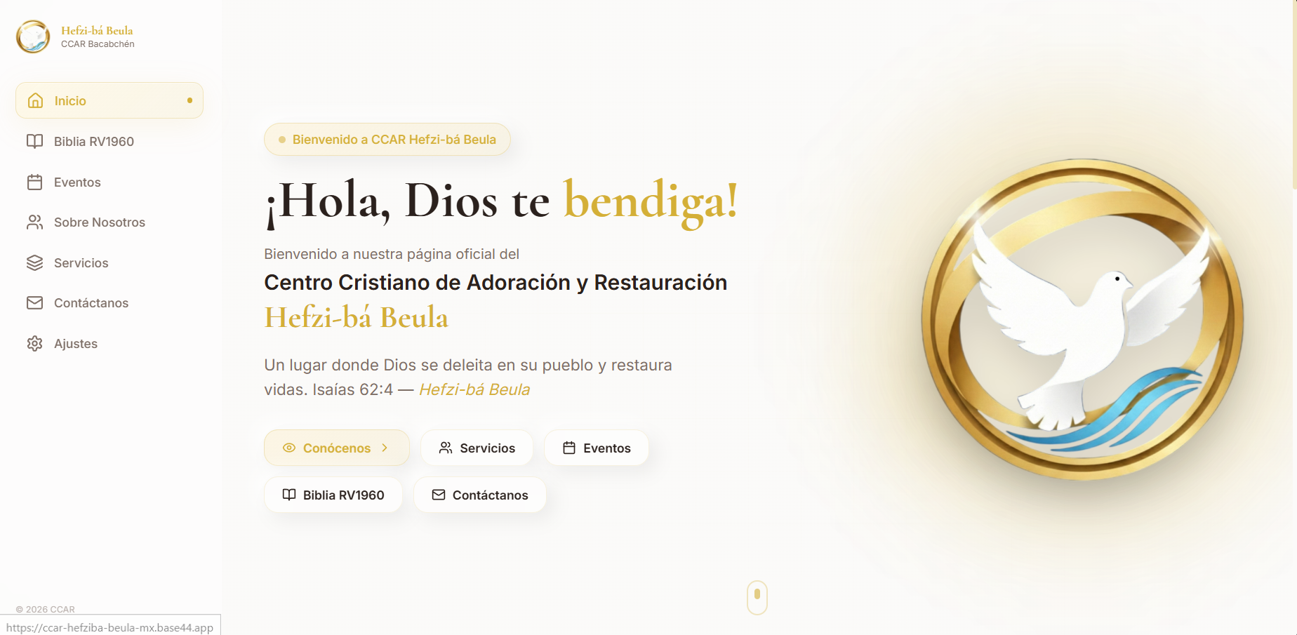 Sitio Web Hefzi-bá Beula template preview