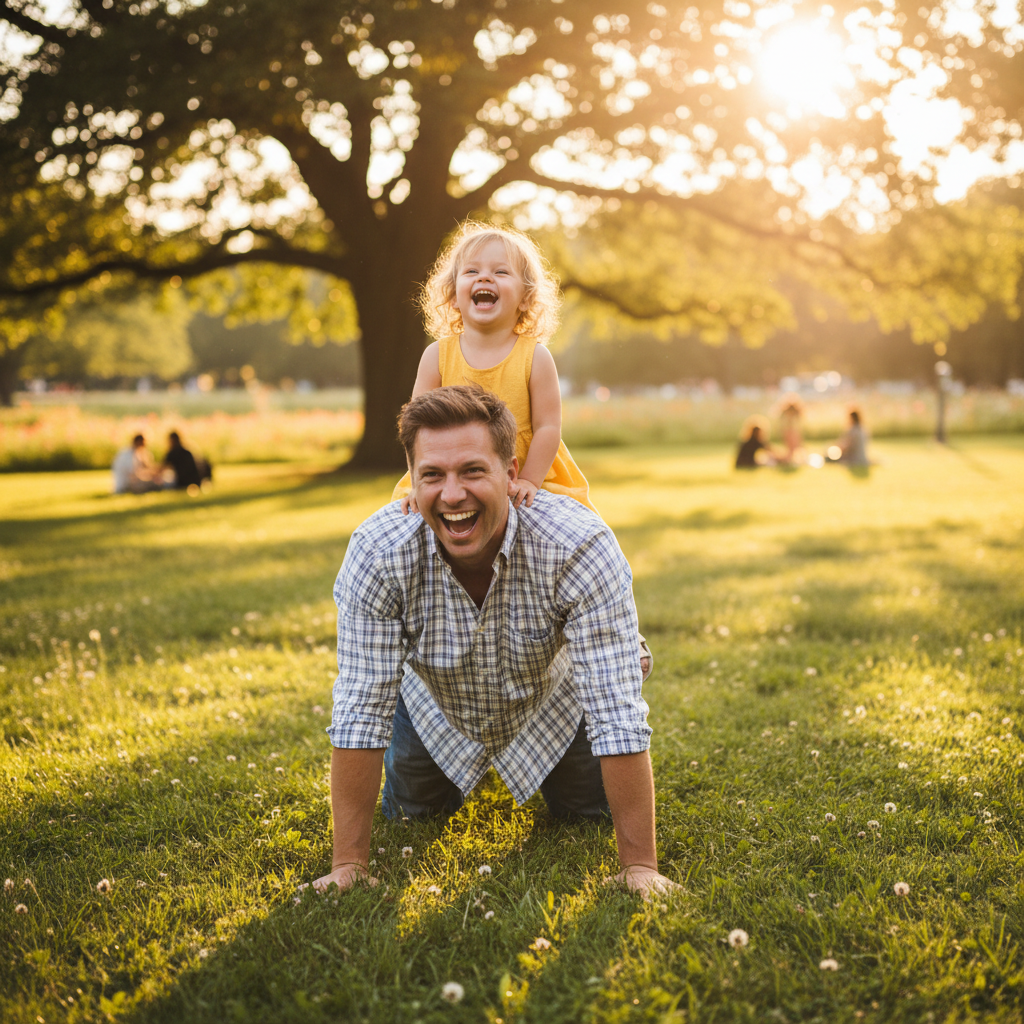 Happy family spending time together