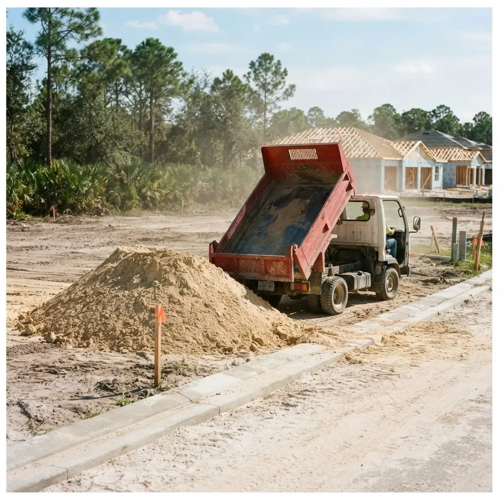Fill dirt for an Oviedo subdivision