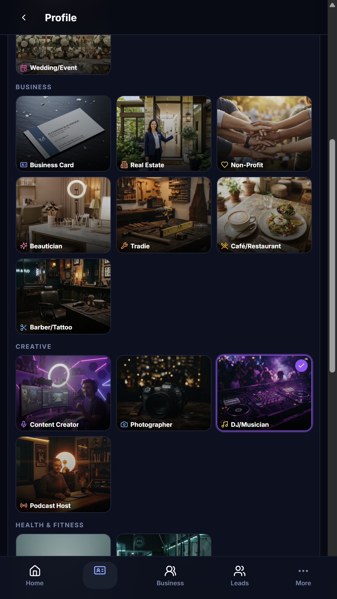 EZTap Manager industry templates