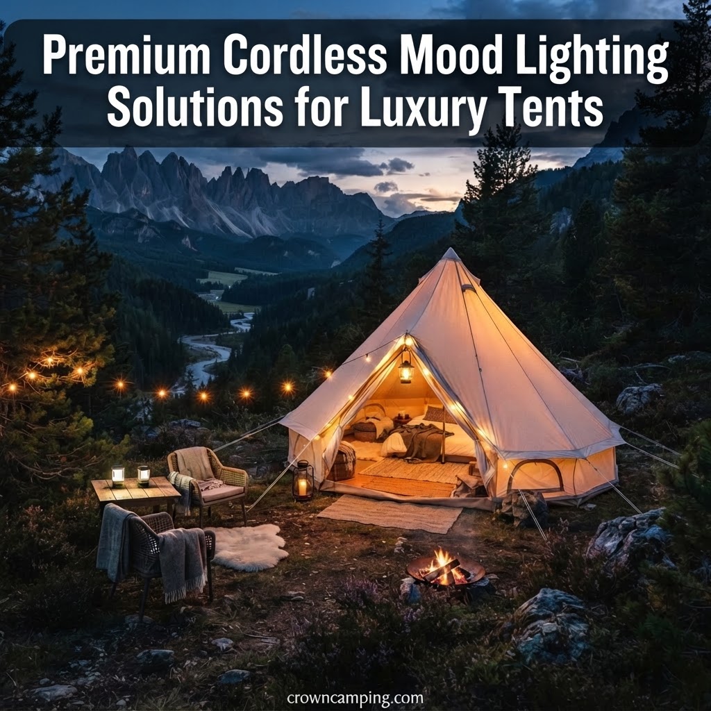 Elevate Your Glamping: Premium Cordless Mood Lighting for Luxury Tents