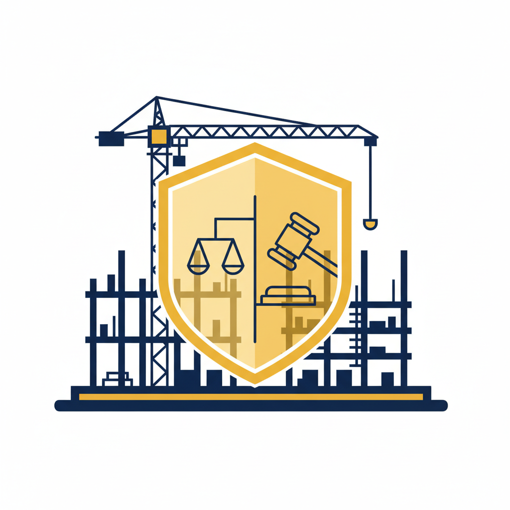 Scaffold Law defense — construction site security and legal protection illustration