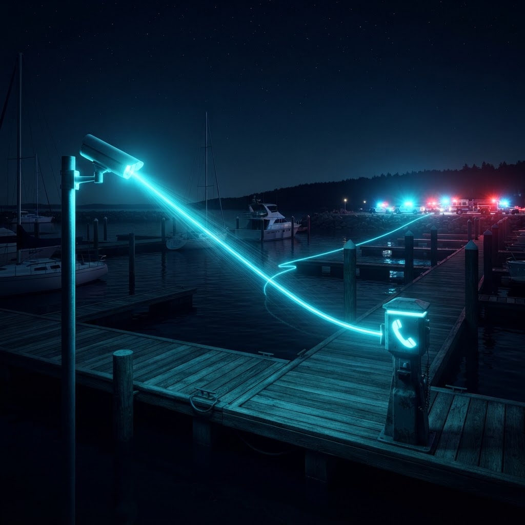 Escalate — marina security process illustration