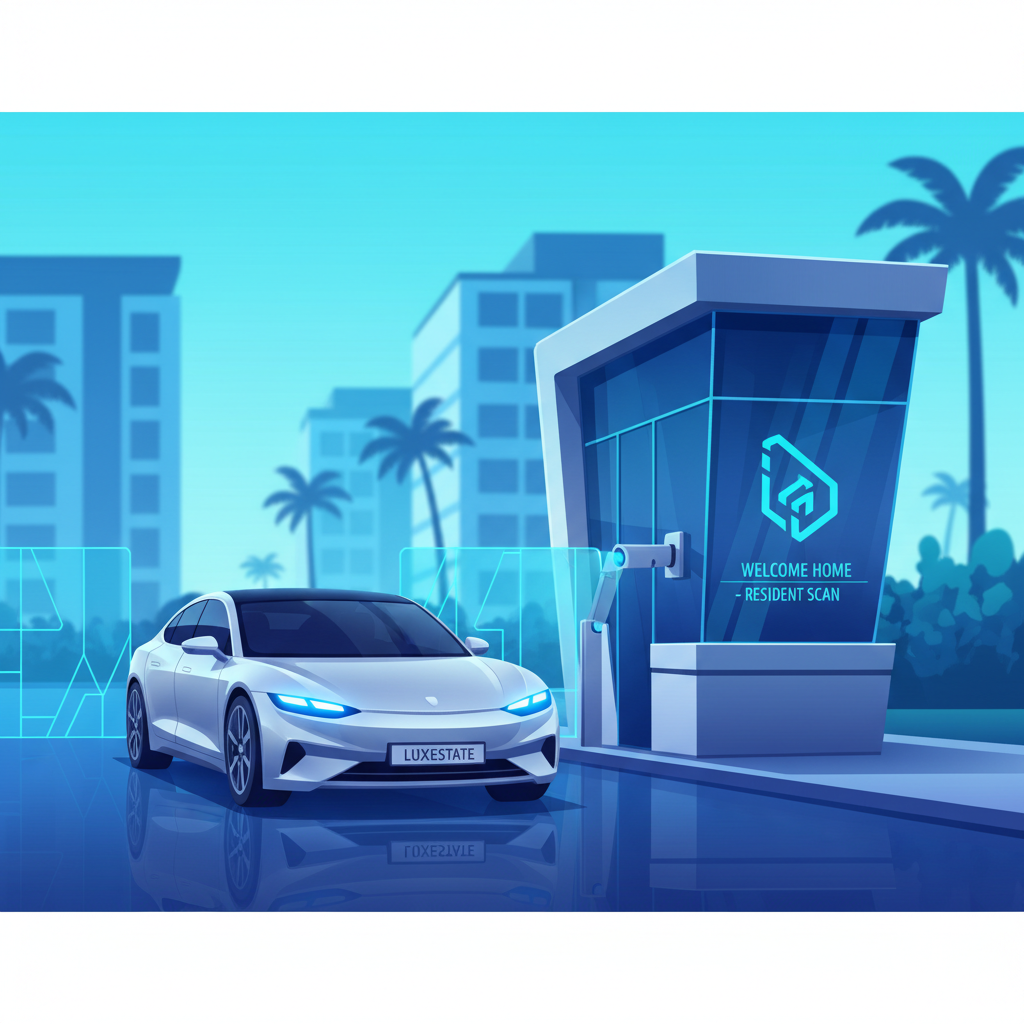 Car arriving at gate