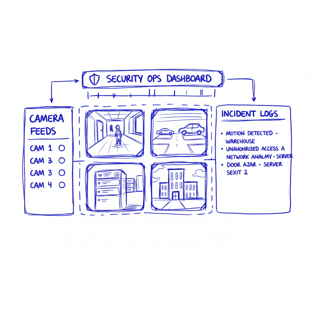 Security Dashboard Interface Sketch