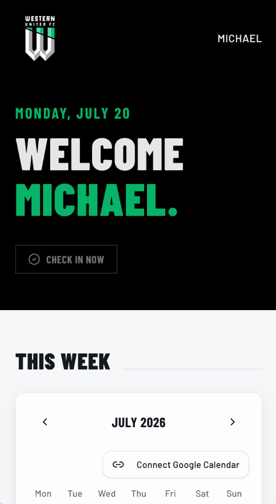 Custom branded athlete app