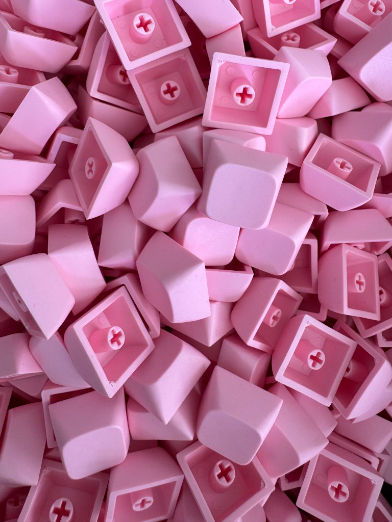 Light pink clicky keycaps