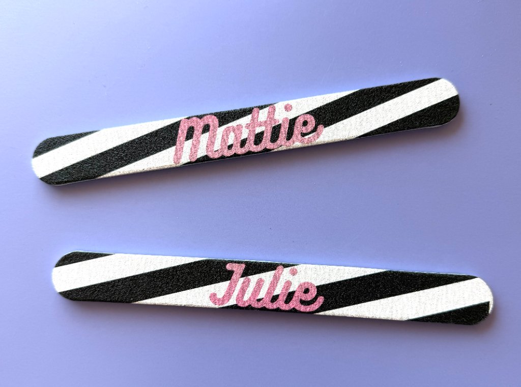 Custom printed nail files — personalized VIP beauty gift