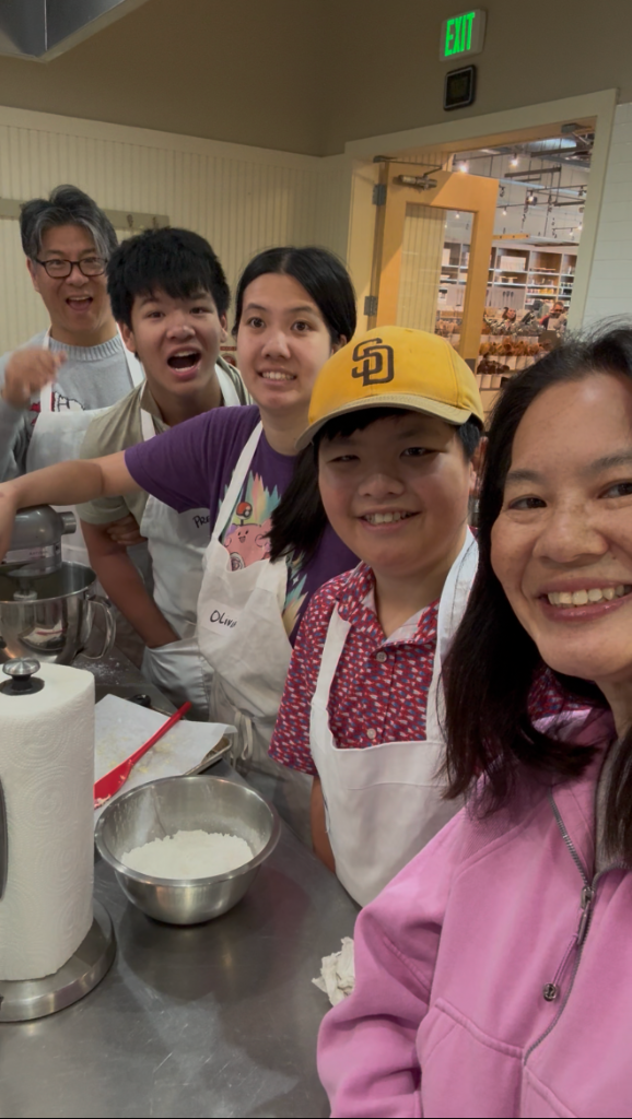 The Sweet Printer family in the kitchen