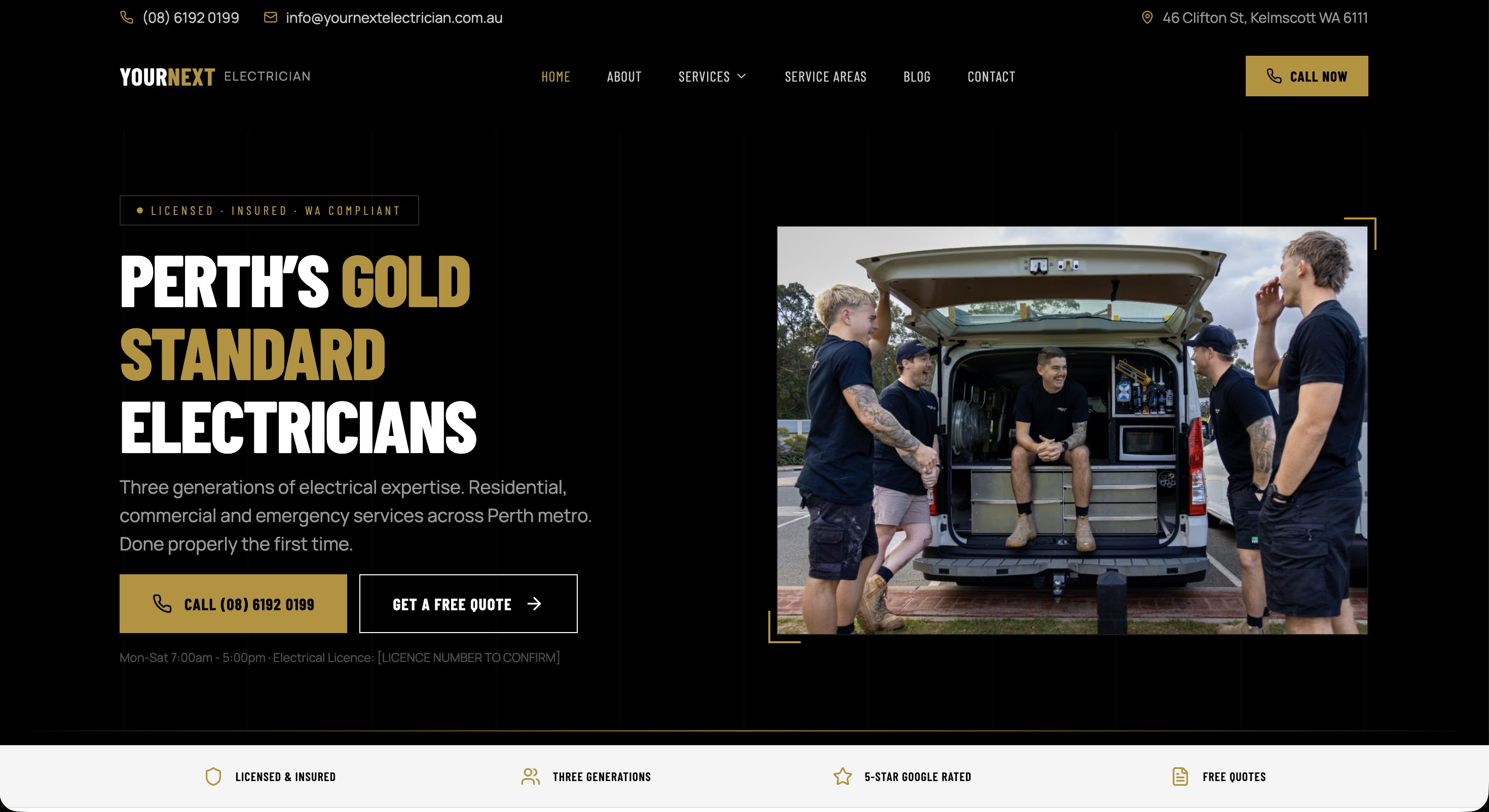 Website: Service & Maintenance - Projects template preview