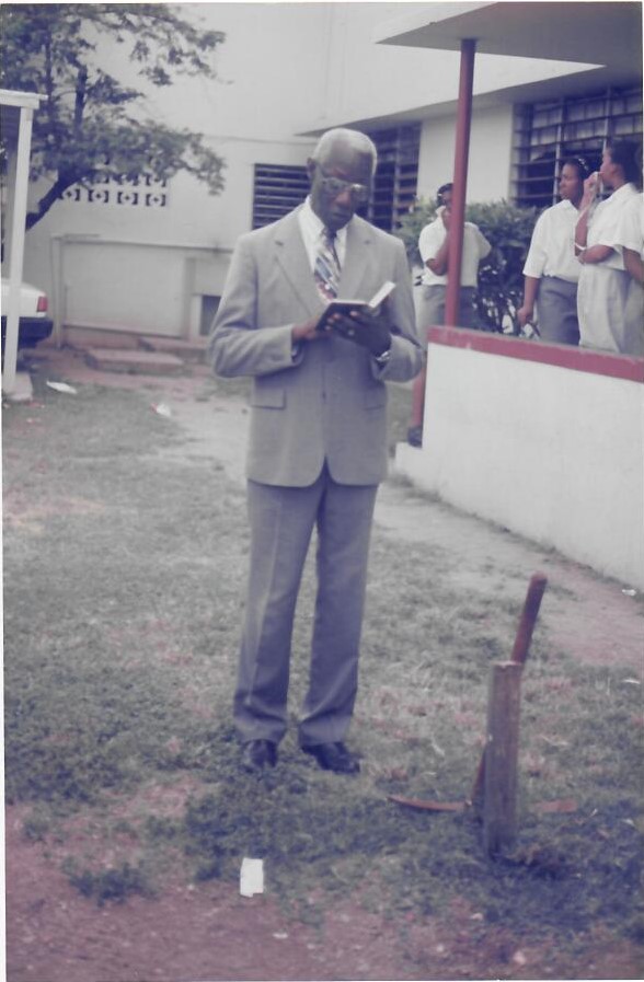 A faithful servant at the church grounds