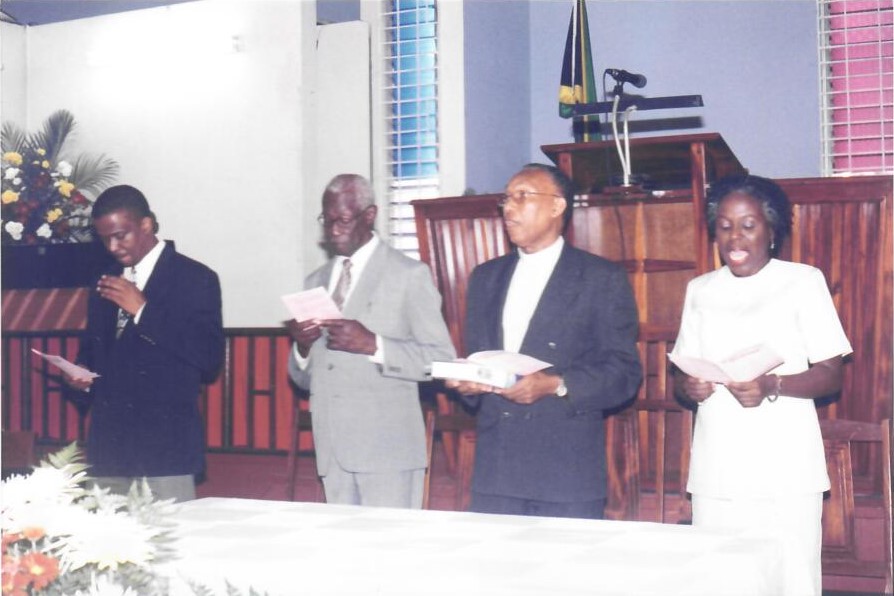 A moment during worship service