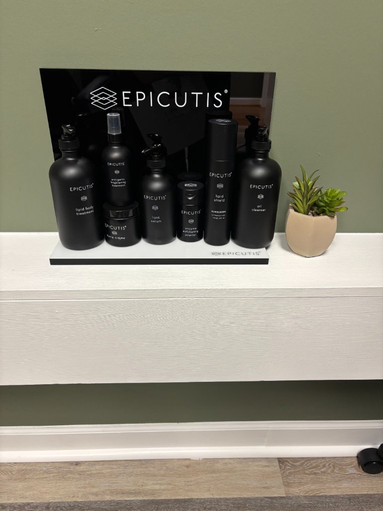 Medical-grade Epicutis skincare products at Jouri Studio Roanoke VA