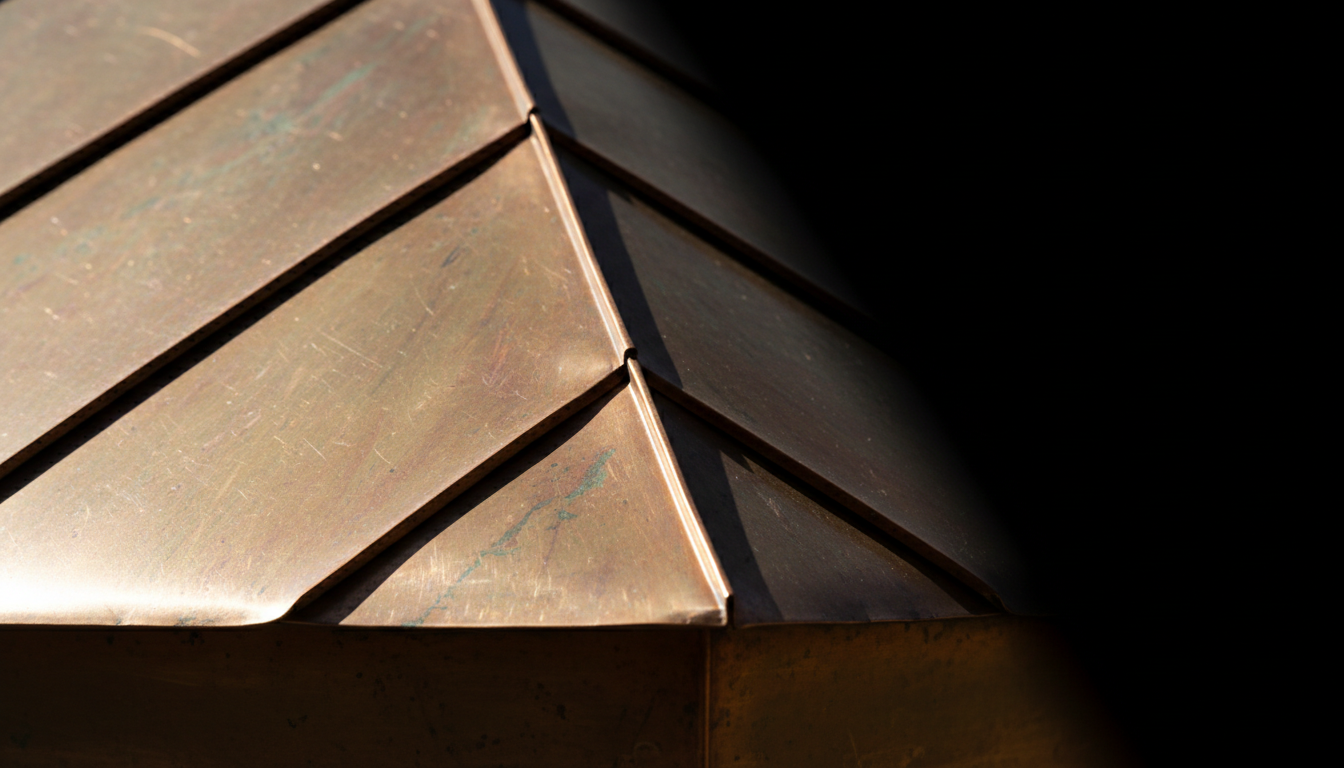 Copper roofing detail