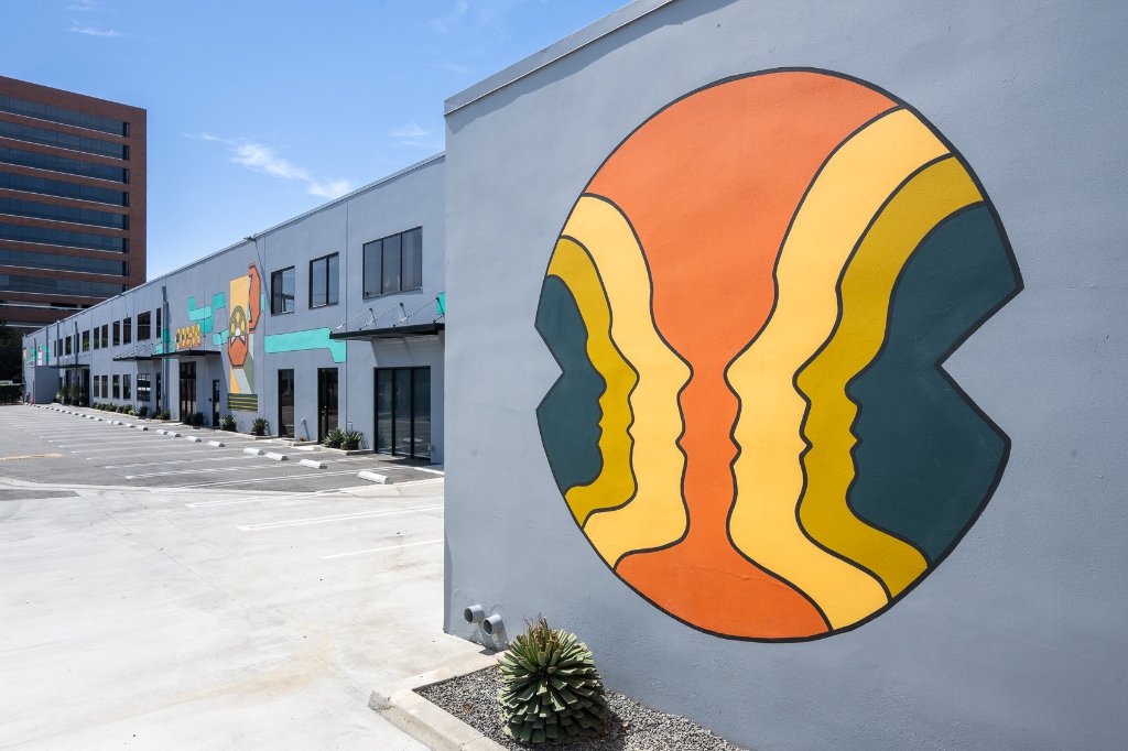 Westgate Media Park exterior with creative signage