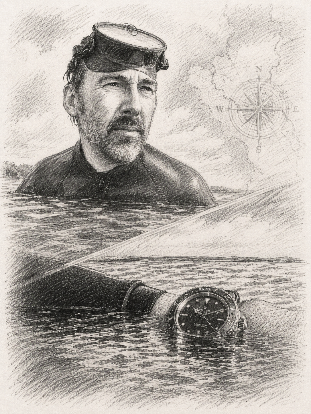 Henry Chamberlain — pencil-sketch portrait