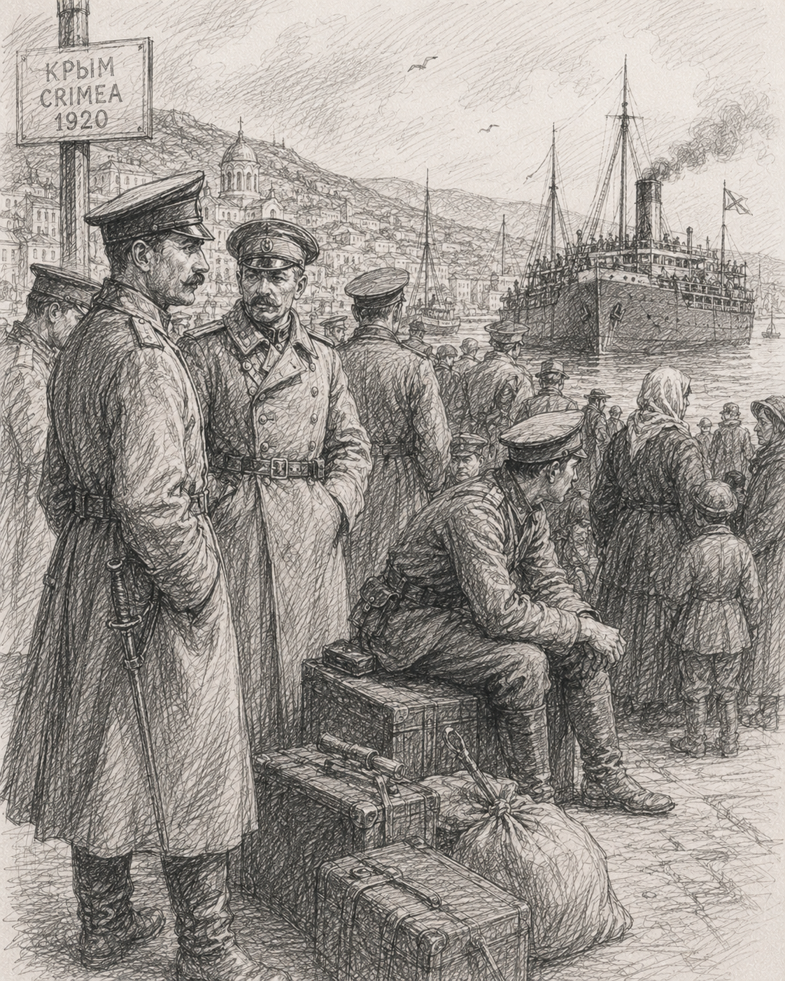 Pencil-sketch illustration accompanying the interview
