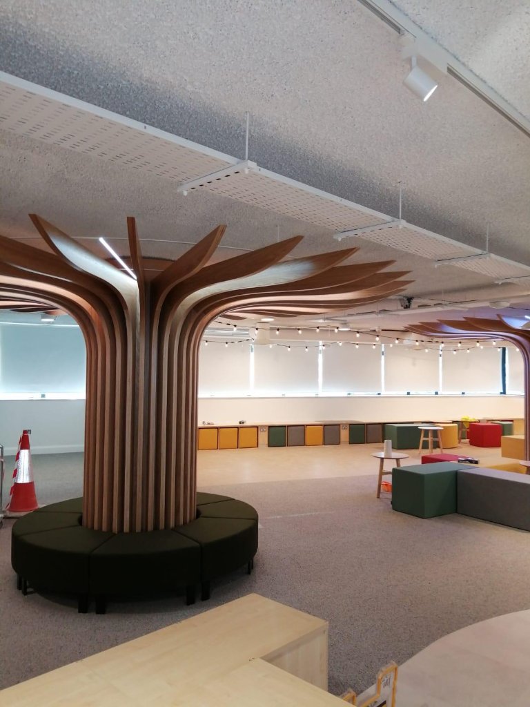 Bespoke sculptural tree feature joinery by HEFF