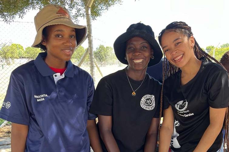 Three ACCESS UFS students posing outdoors
