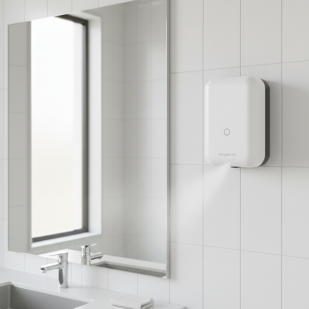 Air freshness wall dispenser odour control