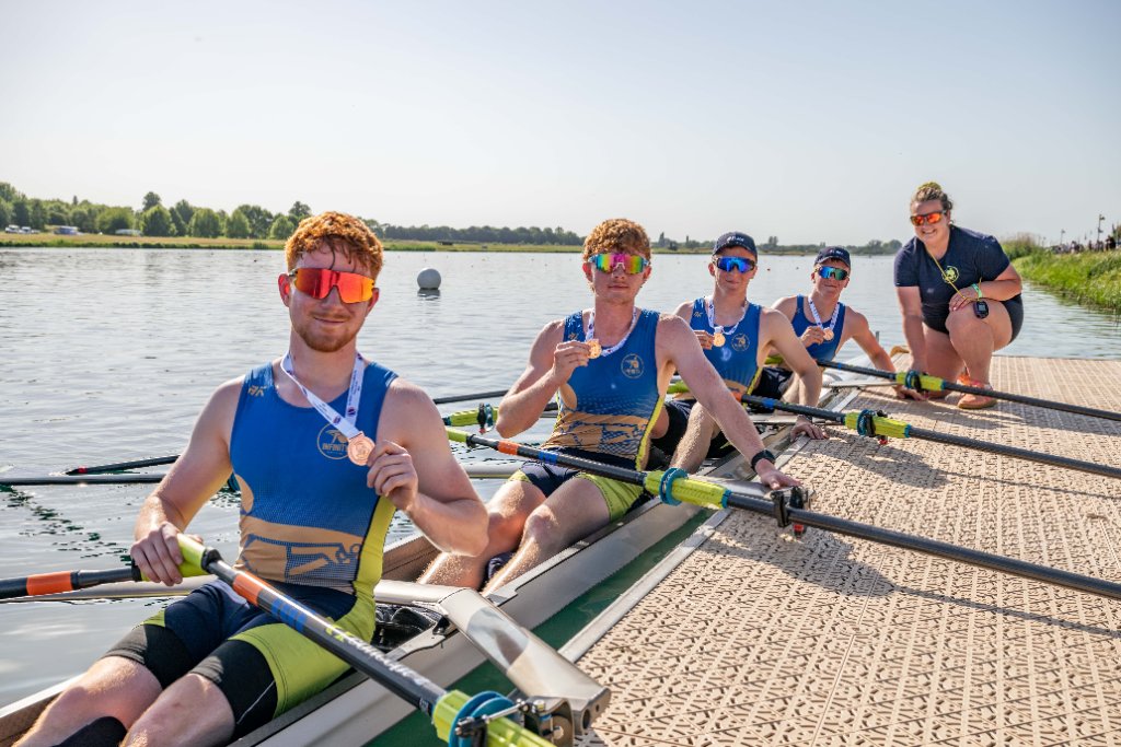 Infinity BC J16 Quad Claims National Schools' Regatta Bronze