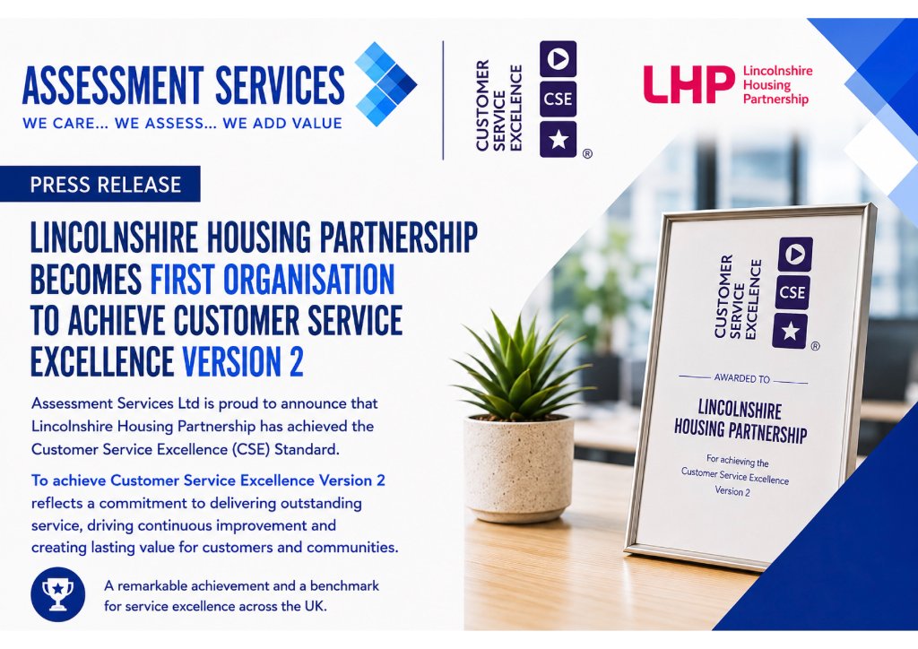 Lincolnshire Housing Partnership Becomes First Organisation to Achieve Customer Service Excellence Version 2