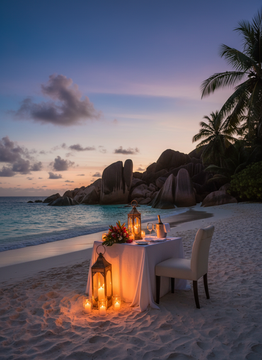 Honeymoons journey in the Seychelles