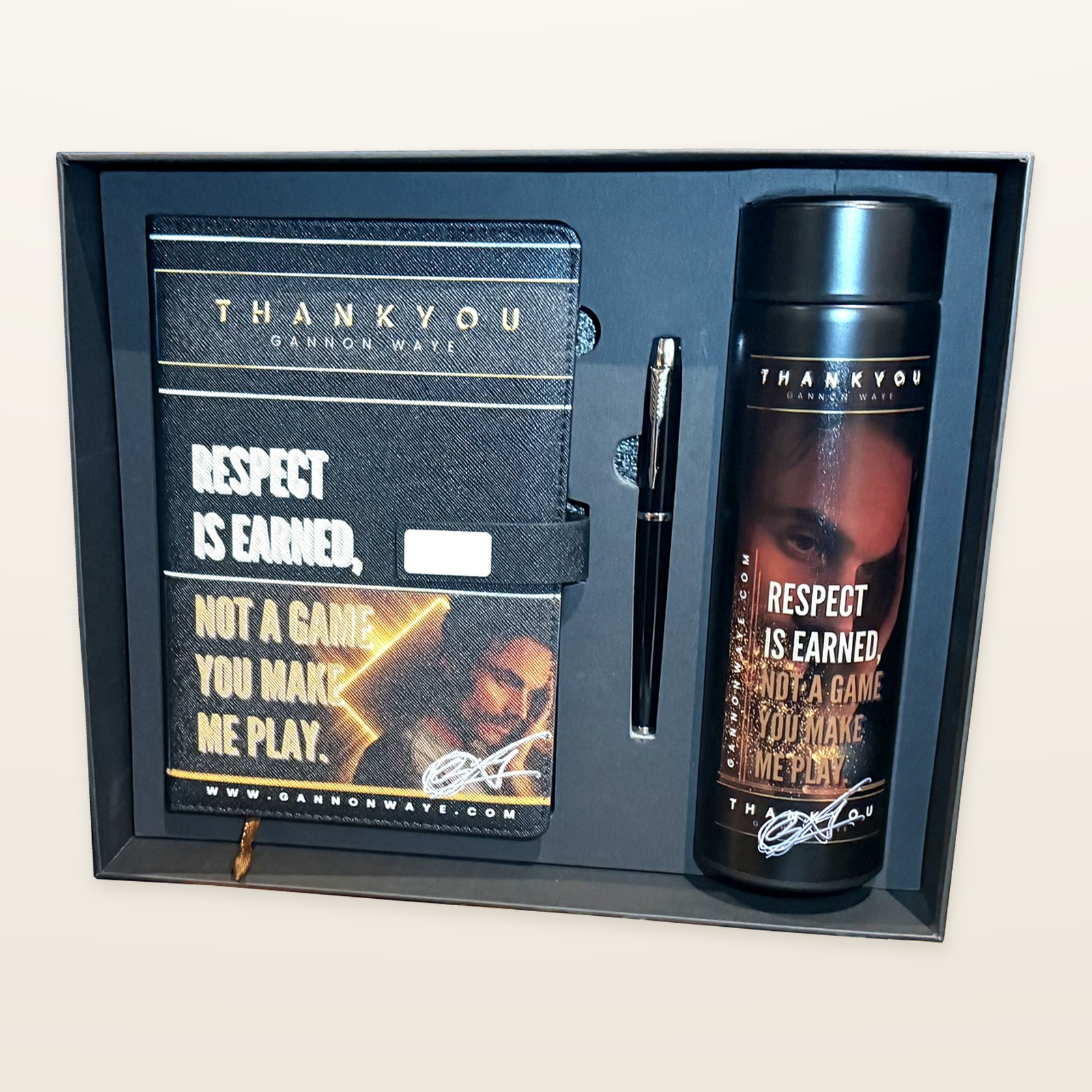 Respect Is Earned Journal, Pen and Thermos Gift Box Bundle 2