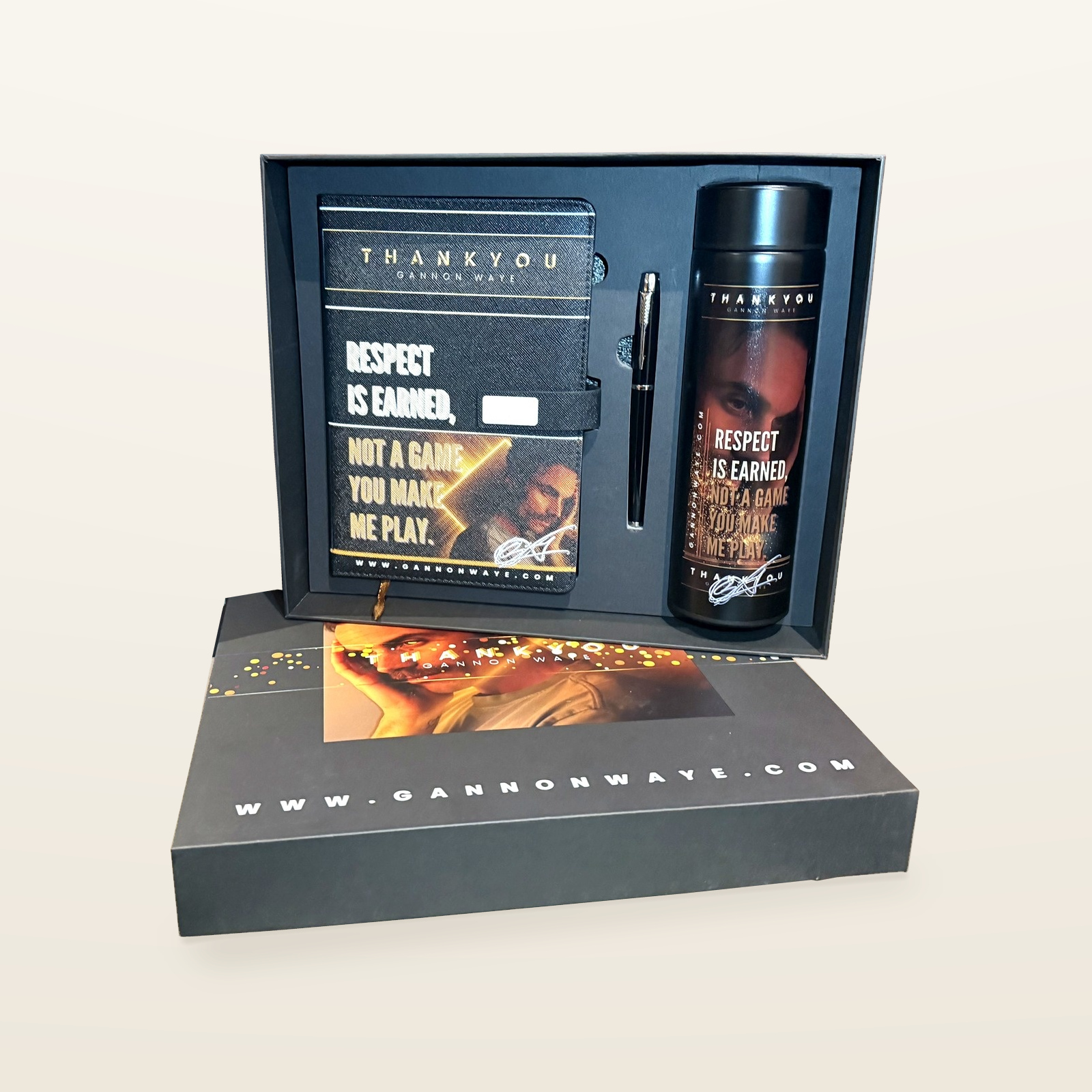 Respect Is Earned Journal, Pen and Thermos Gift Box Bundle