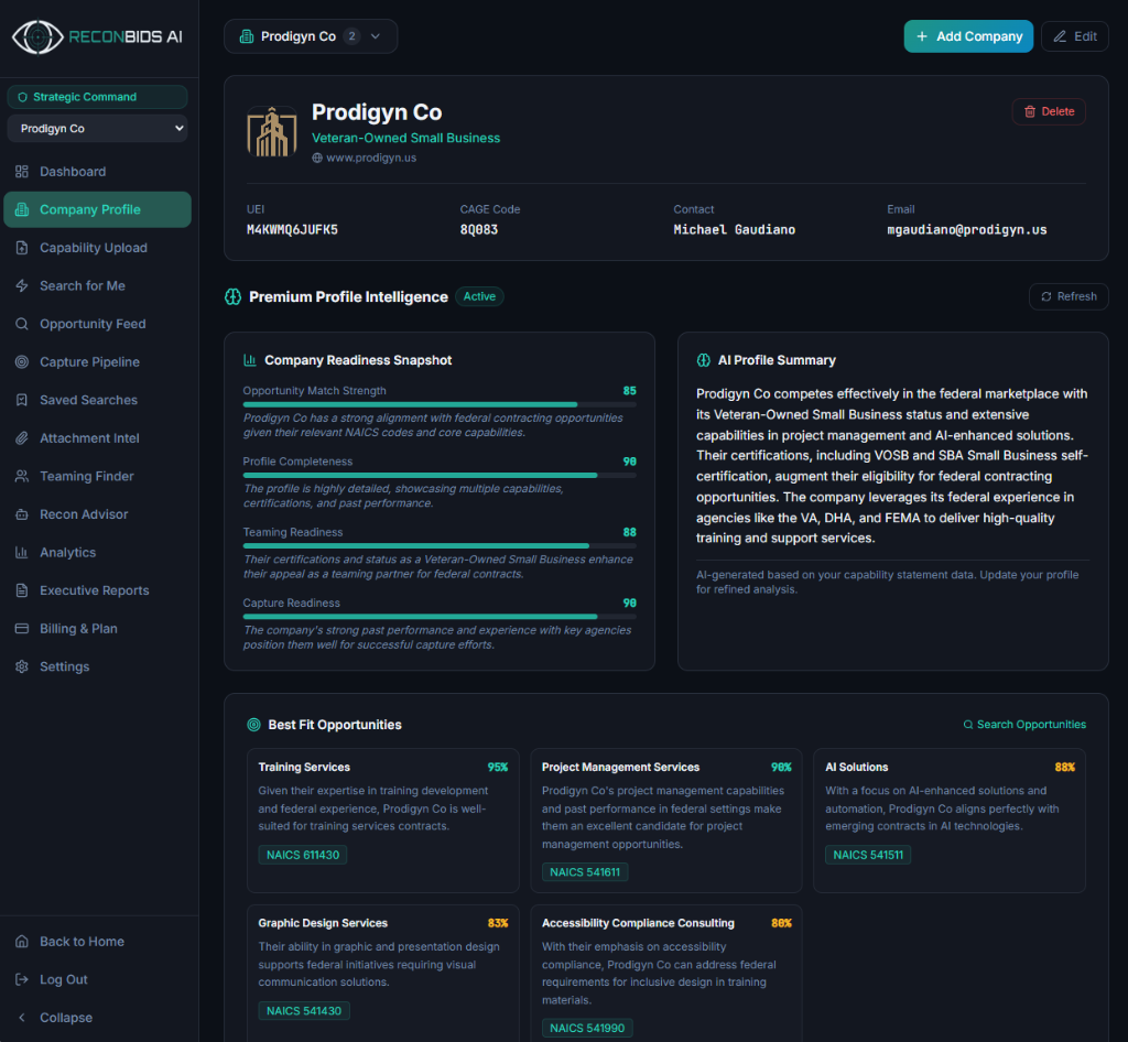 Company Profile & AI Intelligence