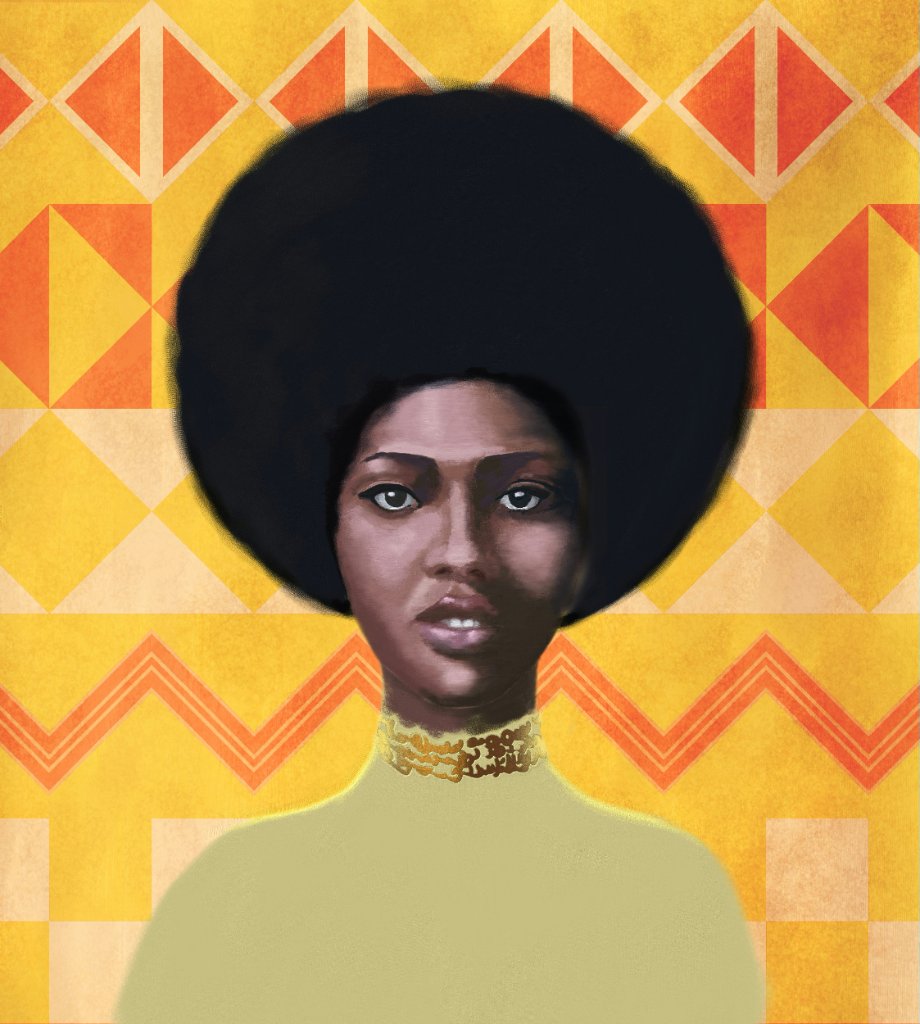 Vibrant geometric portrait