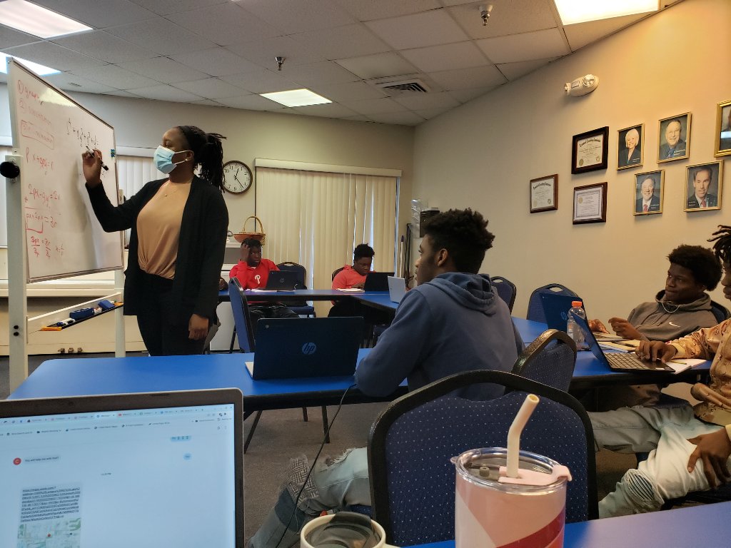 Teacher in classroom