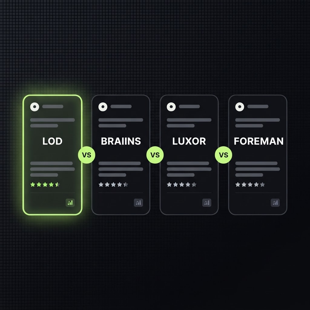 LōD vs Braiins vs Luxor vs Foreman: The Honest 2026 Comparison