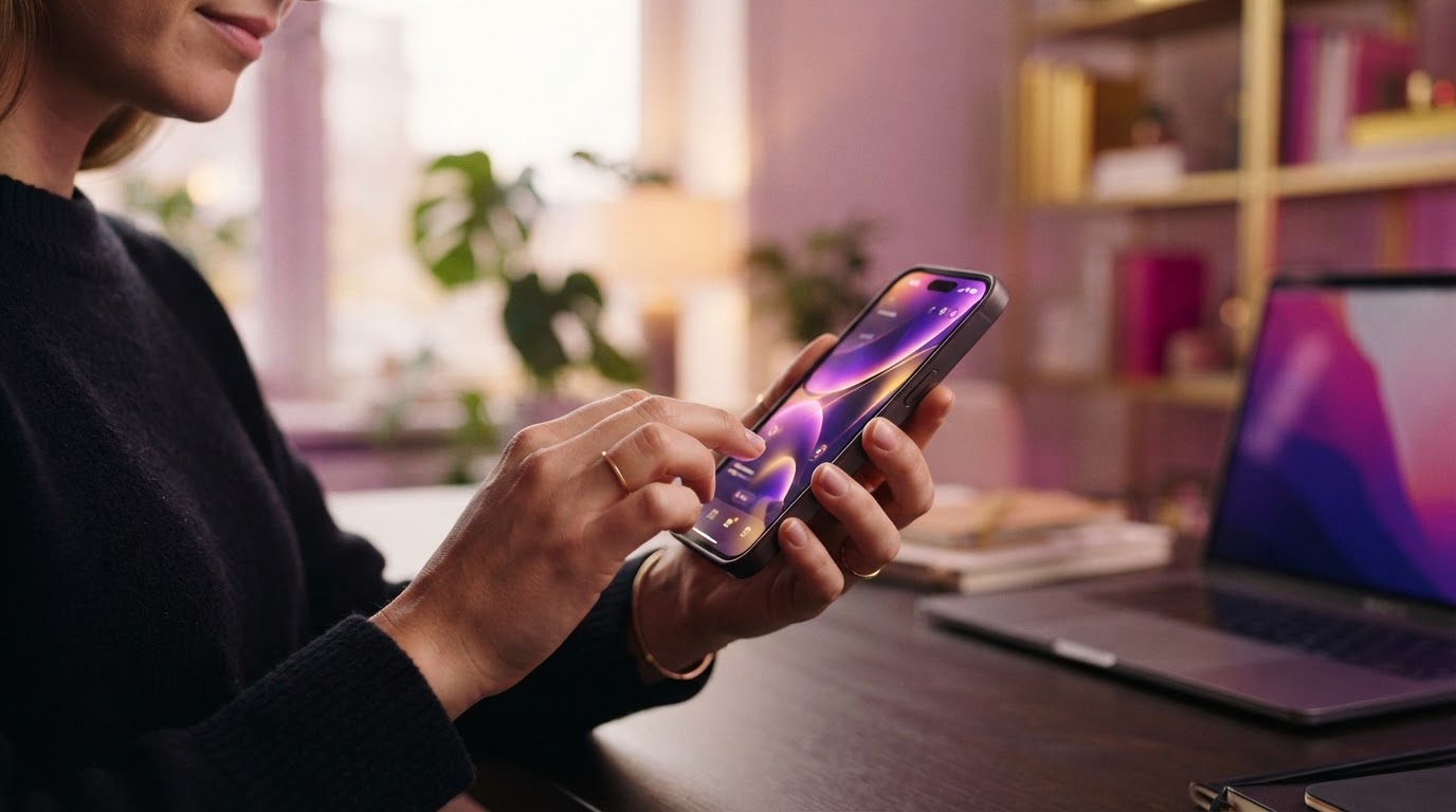 Pessoa a usar uma aplicação digital em tablet