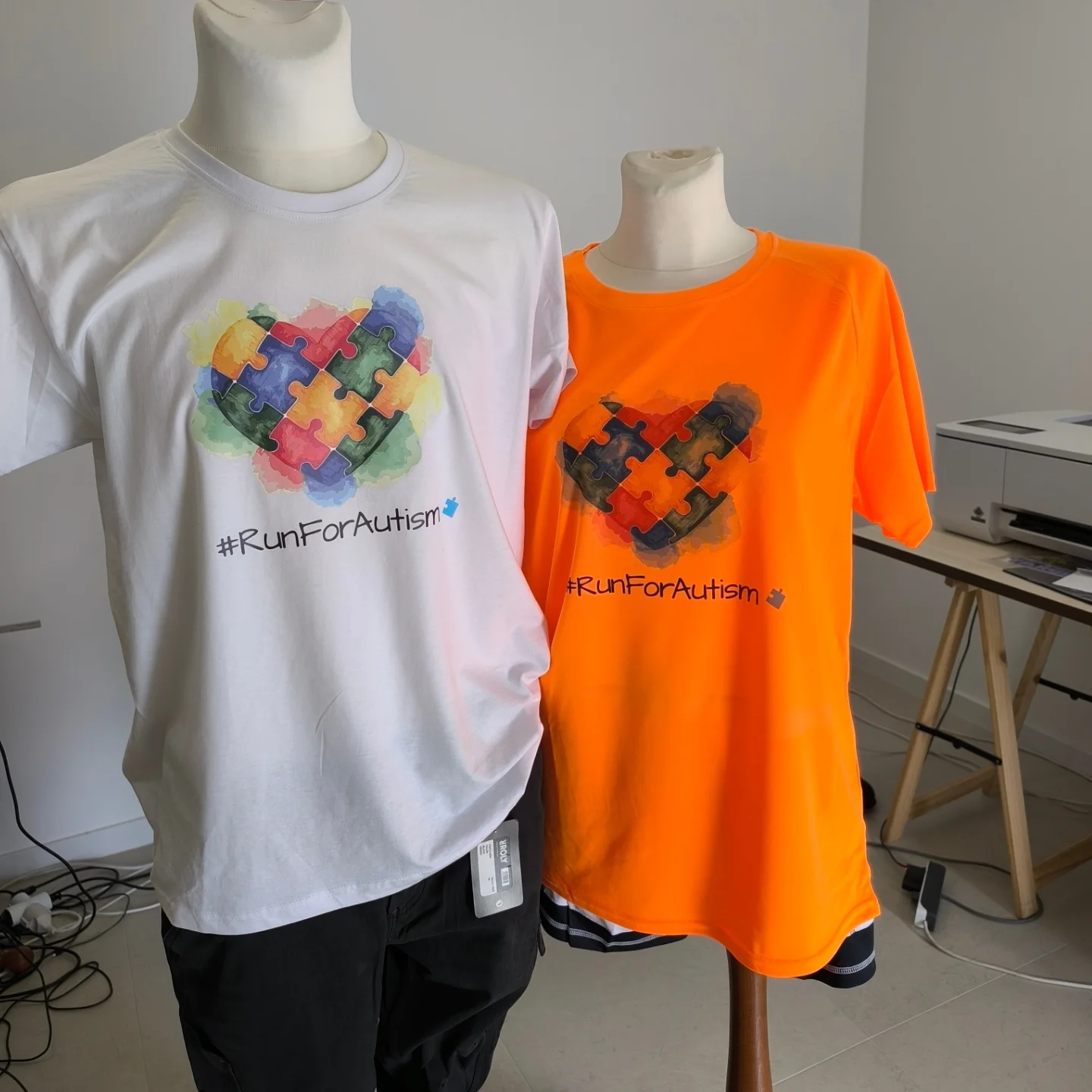 T-shirts personalizadas em manequins