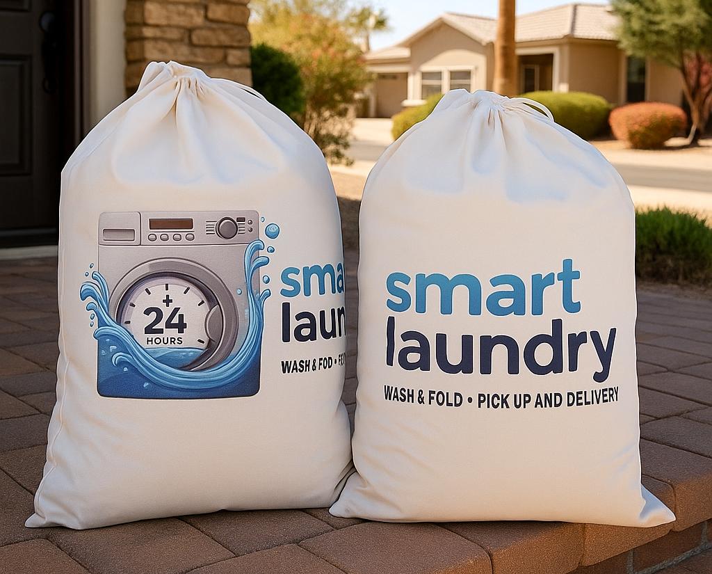 Laundry delivery at an apartment door in Marietta, GA — Delk Road Laundry pickup service