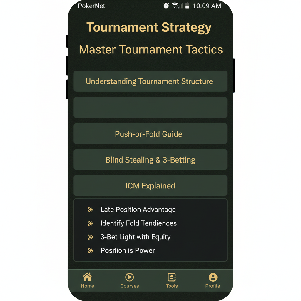 Tournament Strategy