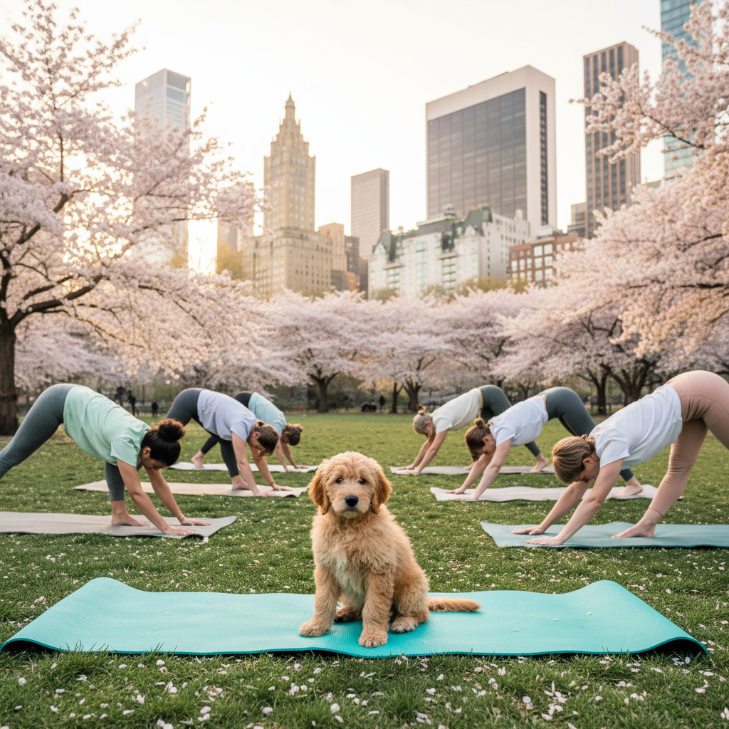 Puppy Yoga in Central Park