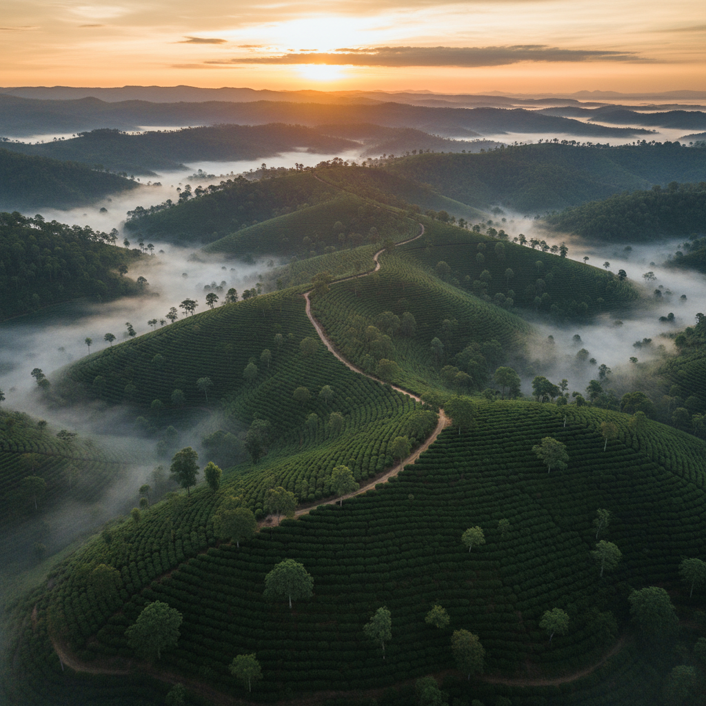Aerial farm view