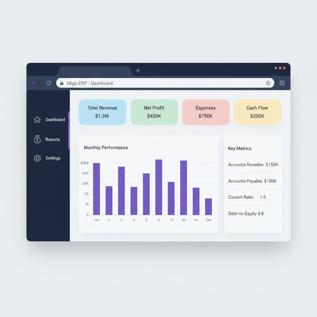 Migo ERP Dashboard Preview