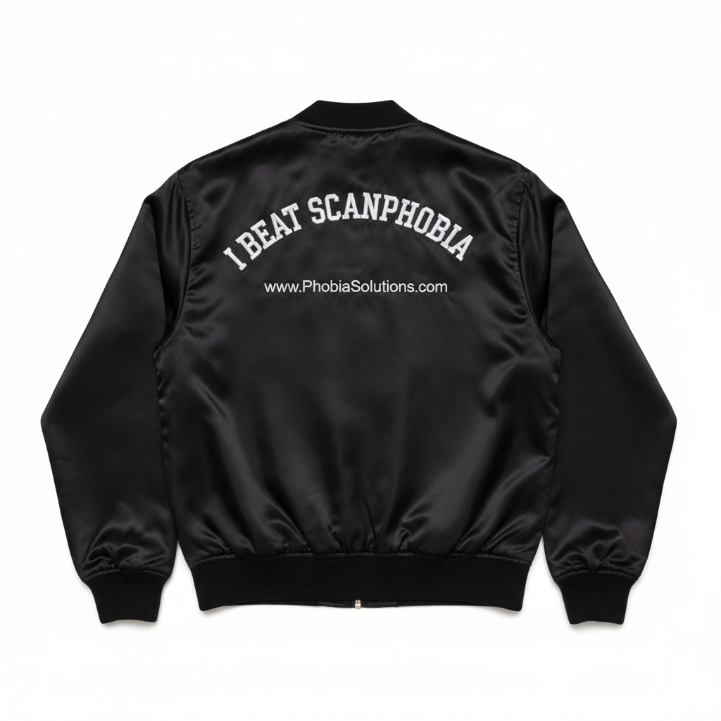 Bomber Jacket — I Beat ScanPhobia™ (Black)