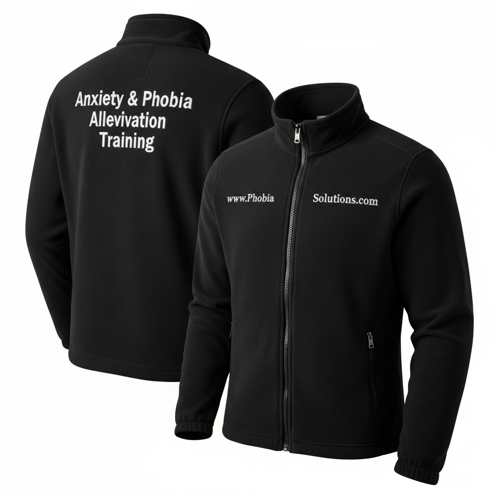 Full-Zip Fleece — Anxiety & Phobia Alleviation Training (Black)