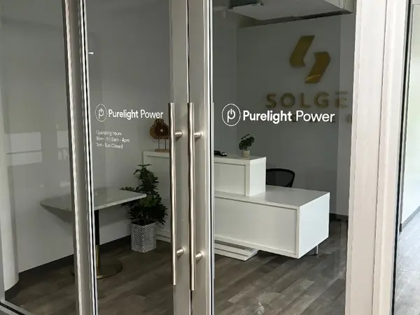 Purelight Power window decals glass door