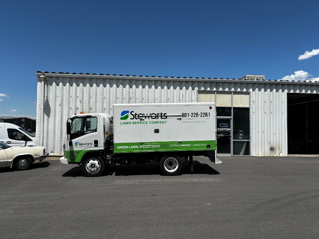 Stewarts Lawn Service fleet wrap