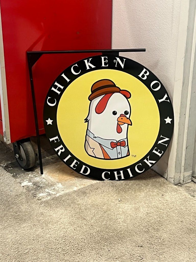 Chicken Boy Fried Chicken round sign